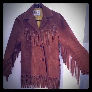 Pioneer wear suede fringe jacket